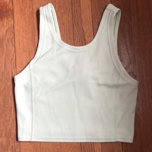 Lululemon Ribbed Softstreme Cropped Tank Top in Kohlrabi Green